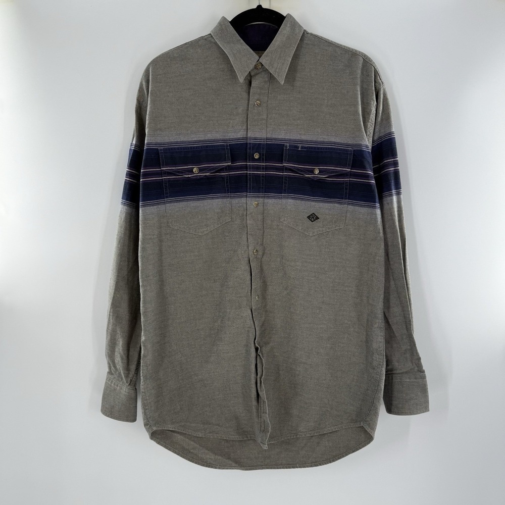 Vintage 90s Southwestern Western Pearl Snap Roper Shirt Men's Large